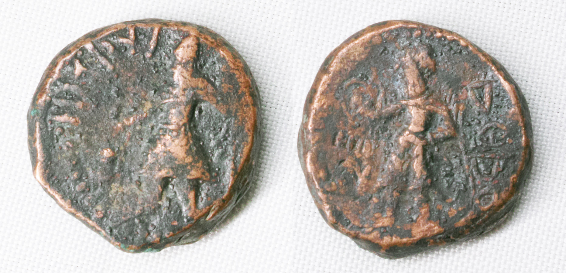 Тетрадрахма правителя Канишки. Кушанское царство. 127-152 гг. н.э. 